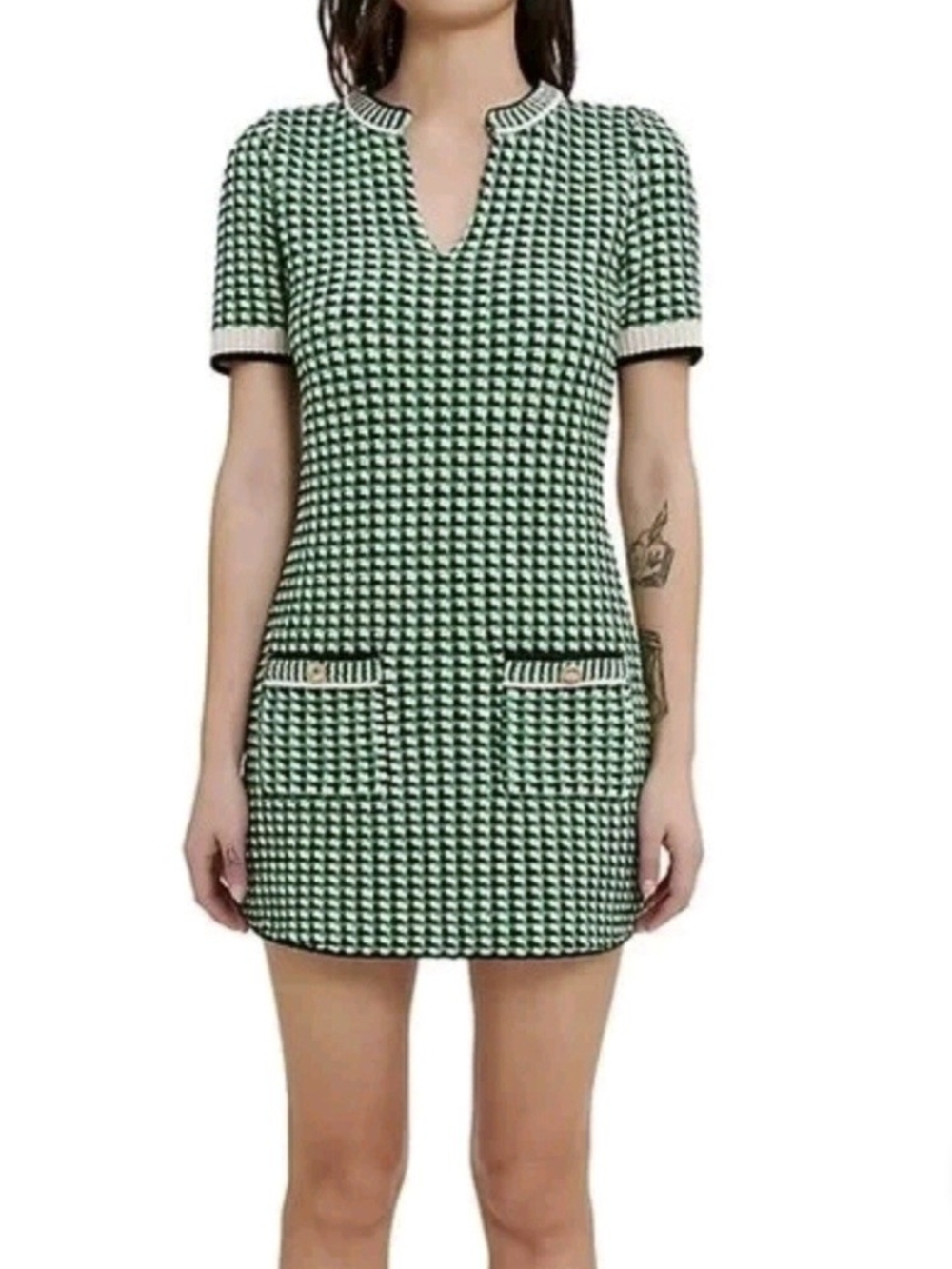 MAJE | Roxanne Tricolor Tweed Dress